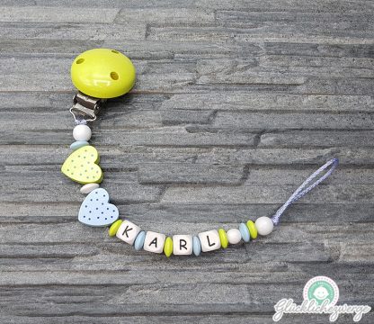 Personalisierte Schnullerkette mit Namen / Namenskette Baby